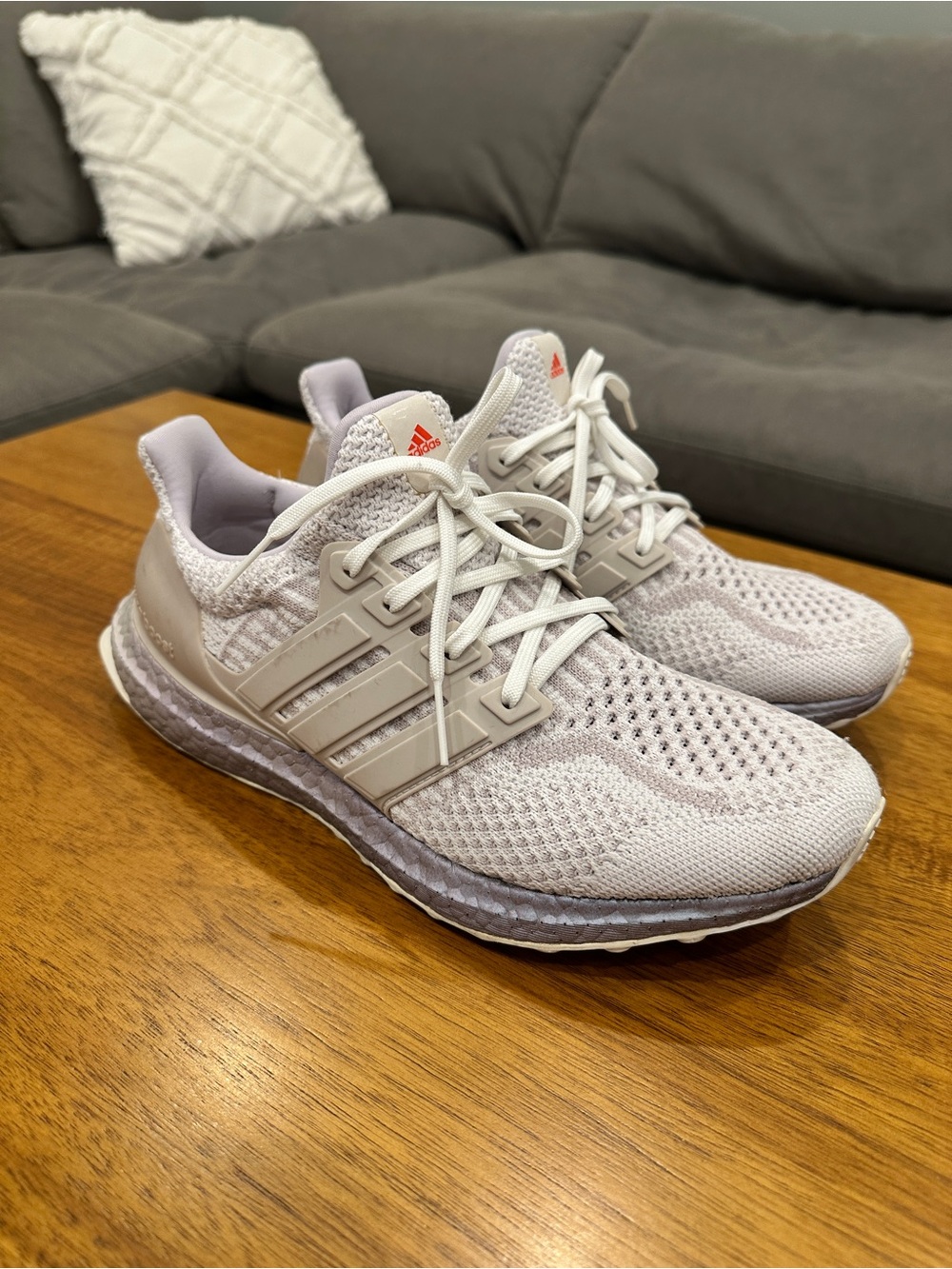 adidas Women's Athletic Sneakers in Light Gray and Cream